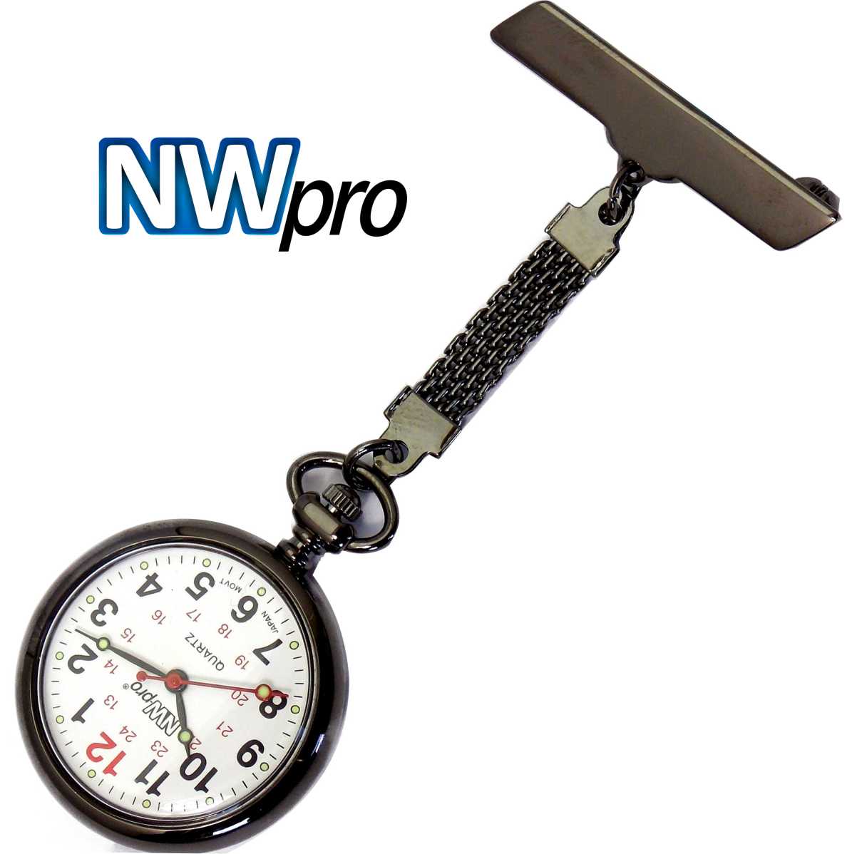 Nurses Pinned Watch - NW•PRO Braided - Gunmetal - White